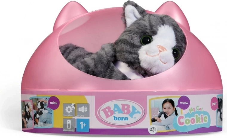 BABY born interaktiv kat Cookie med transportkasse