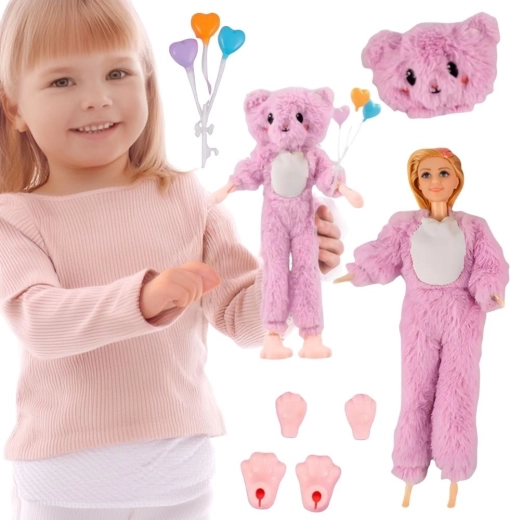 WOOPIE dukke i tivolikostume som en bamse
