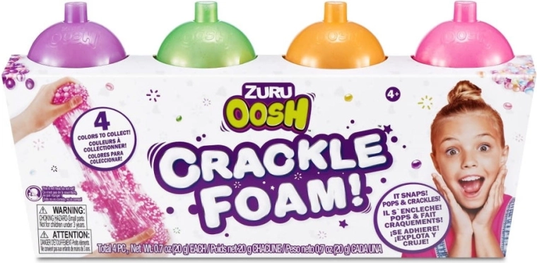 ZURU Oosh slimesæt – sprød skum, 4 stk.