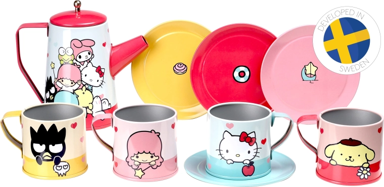 Hello Kitty børnete-sæt i metal til leg