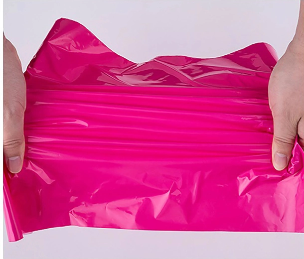 Lyserøde kurérposer i plast, 50 stk. – 450 x 550 mm