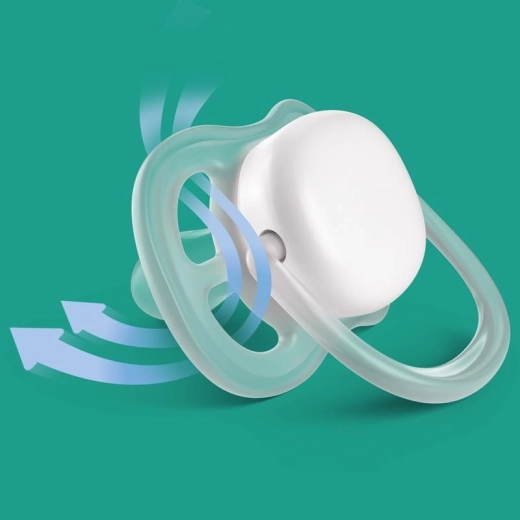 Philips AVENT sut Ultra air neutral 6–18 måneder, blå – 2 stk.