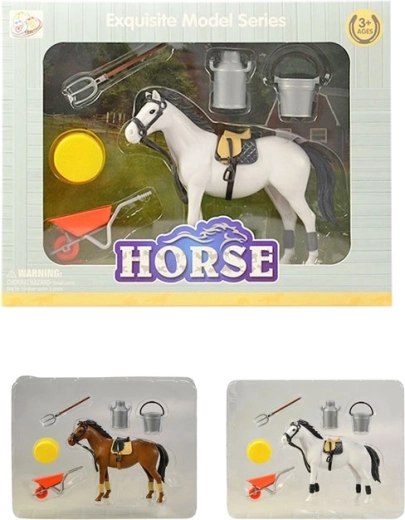 Hest med tilbehør
