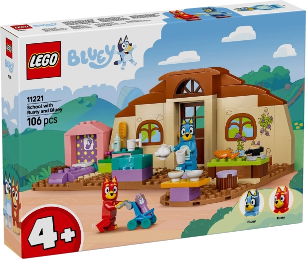 LEGO Bluey skole med Rusty og Bluey