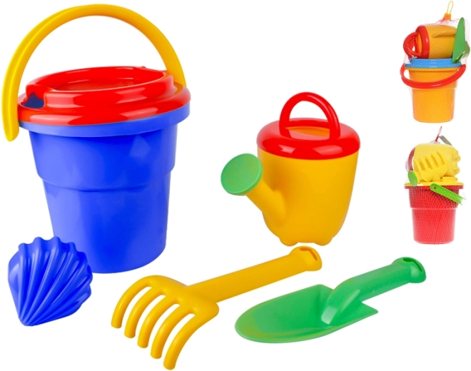 Sandsæt med spand 18 cm, 6 dele