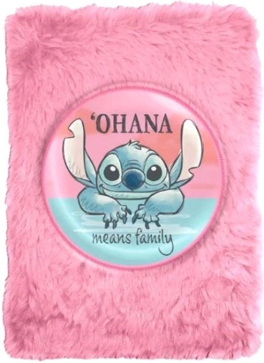 Plysskrivebog Lilo & Stitch, lyserød