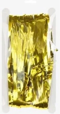 Gylden partyophængt folie-dekoration 100 × 200 cm