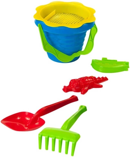 Baby sandsæt med spand, si, forme og redskaber 6 dele