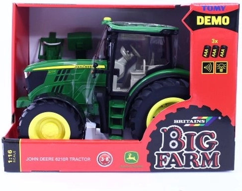 Tomy Britains Big Farm traktor John Deere 6210R med lys og lyde (1:16)