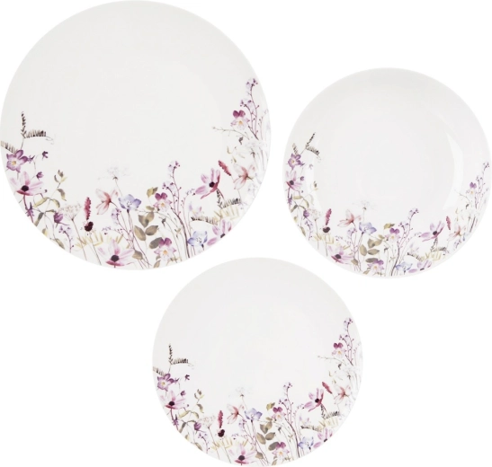 Porcelæns spisestel med blomstermotiv LOUKA, 18 dele