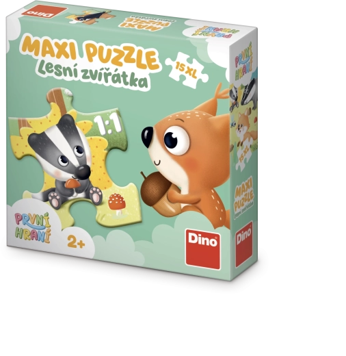 Dino maxi baby-puslespil Første leg Skovens dyr, 15 brikker