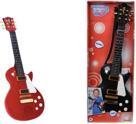 Børne rockguitar med metalstrenge