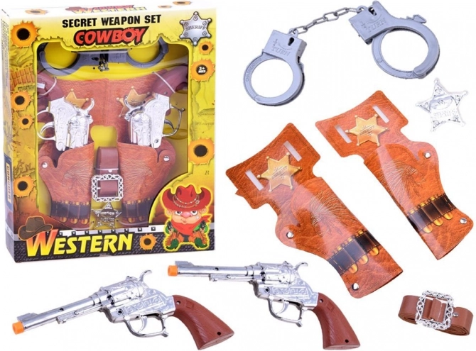 Cowboy-legesæt med revolvere