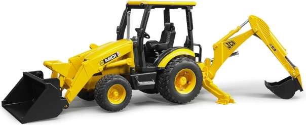 Bruder traktor JCB MIDI frontlæsser med gravemaskine
