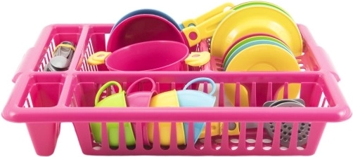 Børnesæt med service og opvaskestativ – Sæt