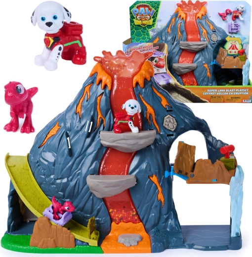 Spin Master Paw Patrol i filmen: dinosaurer – interaktiv vulkan Super Lava Blast med lys og lyde