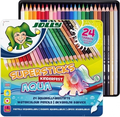 Akvarelblyanter JOLLY Supersticks Aqua 24 stk i metalæske