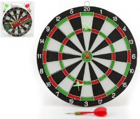 Dartskive med pile 28 cm