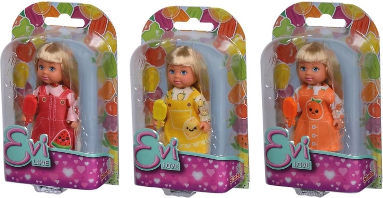 Dukke Evi Love Frugtis, 3 varianter