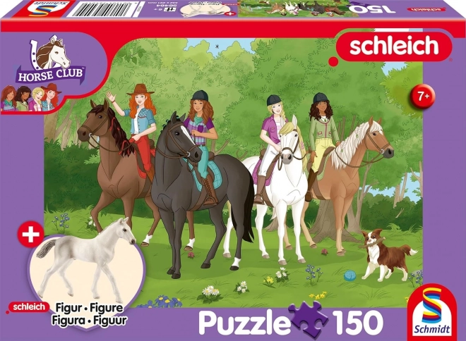 Schmidt puslespil Schleich udflugt i naturen 150 brikker + figur