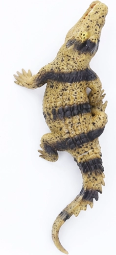 Blød krokodillefigur i gummi, 23 cm