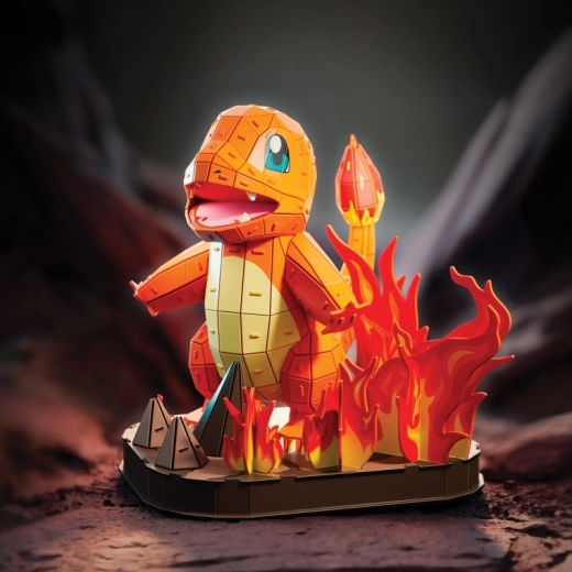 Detaljeret Charmander-model