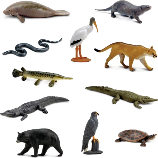 11 mini dyrefigurer fra Everglades
