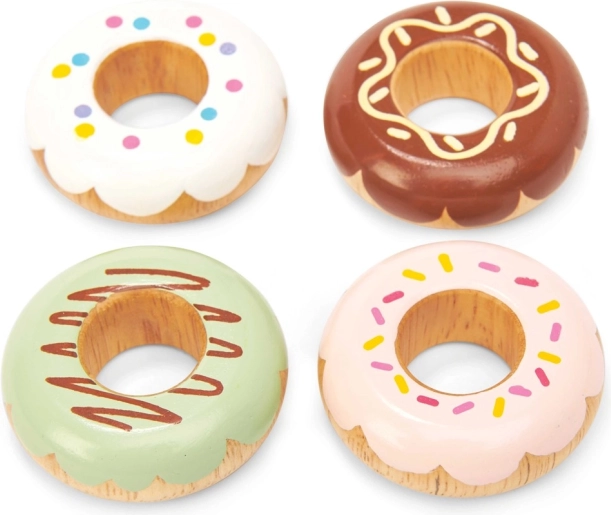 Sæt med træ-donuts