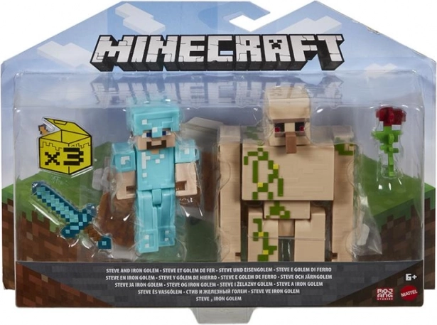 Minecraft figurer 8 cm – dobbeltpakke med tilbehør