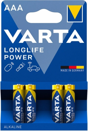 Varta Longlife Power alkaline batterier AAA, 4 stk.