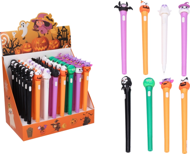 Gelpen med halloween-pynt med lys - 1 stk.