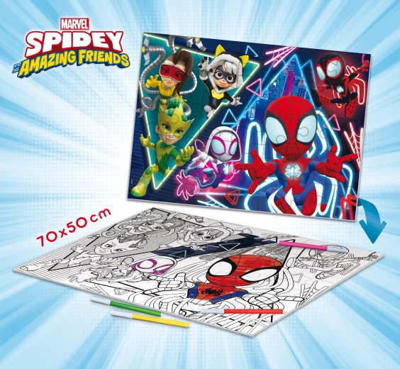 Spider-man Spidey Maxi gulvpuslespil 70x50 cm