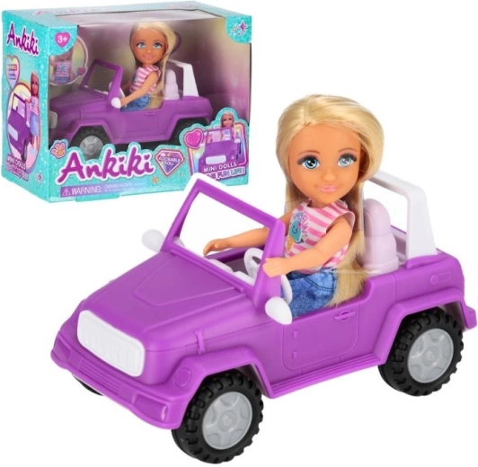 Dukke i cabriolet 13 cm