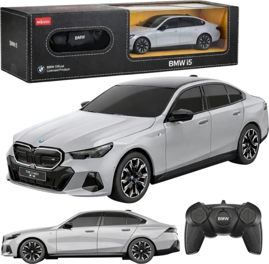 RC-model BMW i5 1:24 grå – fjernstyret bil RASTAR