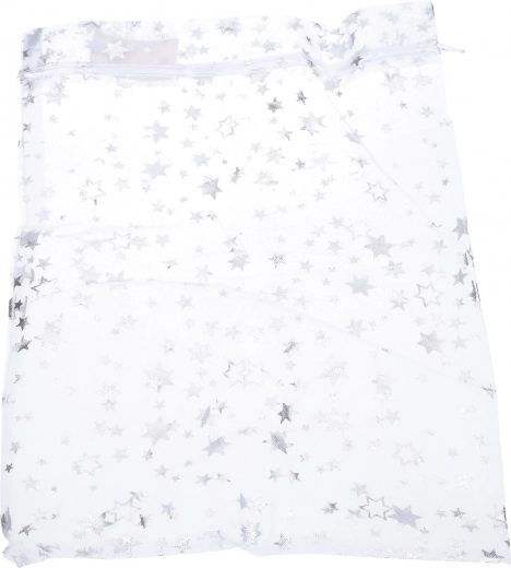 Gennemsigtig organza med glitrende stjerner