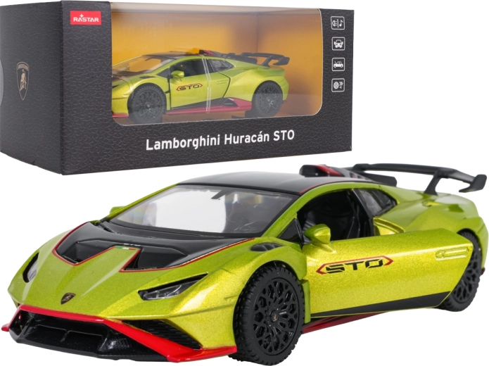 Metallisk model Lamborghini Huracán STO 1:32 grøn RASTAR