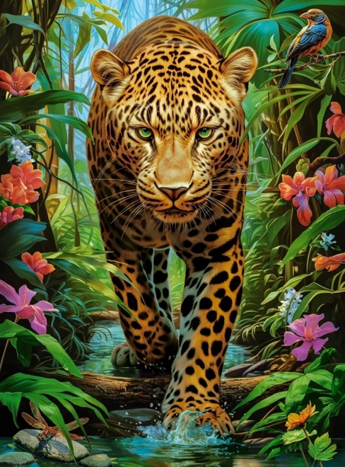 Puslespil Leopard i vildmarken fra Castorland, 2000 brikker