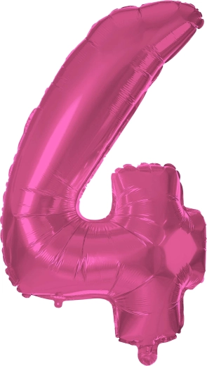 Folieballon tal 4 lyserød 30 cm TORO