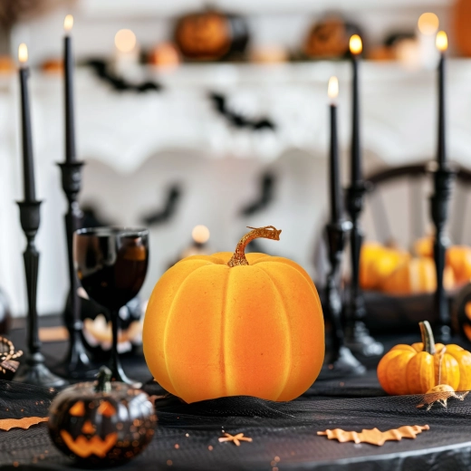 Halloweenpynt græskar orange 16,5 cm