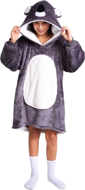 Cozy Noxxiez koala – varmt hættetæppe til børn 7–12 år