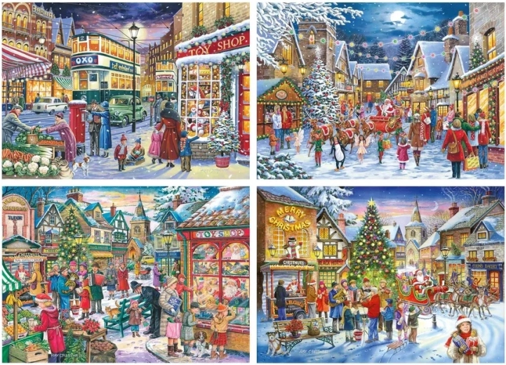 House of Puzzles Juleindkøb, 4 × 500 brikker