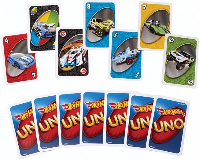 Hot Wheels-racerstil på hvert kort