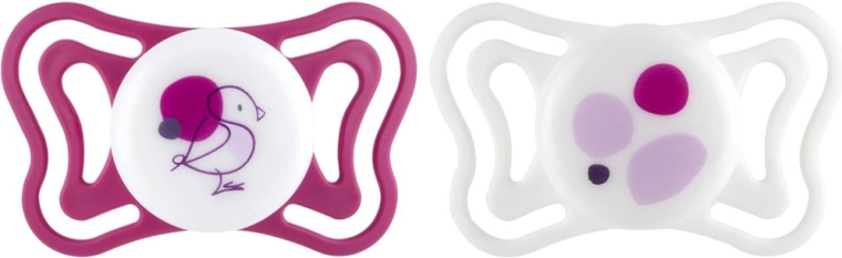 Chicco Physioforma light silikone ortodontiske sutter pink 6–16 m, 2 stk