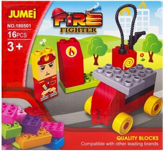 Byggesæt Jumei 3+ brandstation 16 dele 20 × 19 cm - 1 stk.