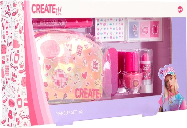 Create It! Børne-makeupsæt med kosmetiktaske