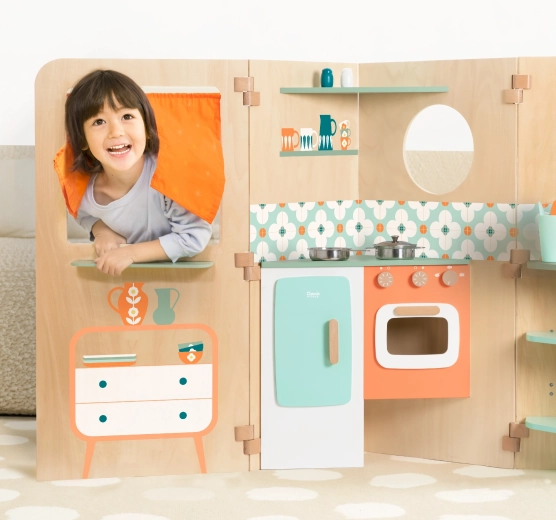 Køkken og butik i ét