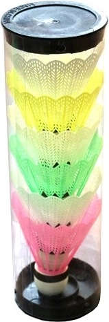 Farvede badmintonbolde (6 stk.)