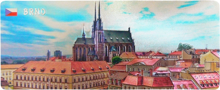 Magnet Brno – pædagogisk køleskabsmagnet til børn 6 × 8 cm
