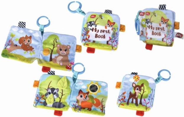 Blød stofbog Forest Friends til babyer 17 cm
