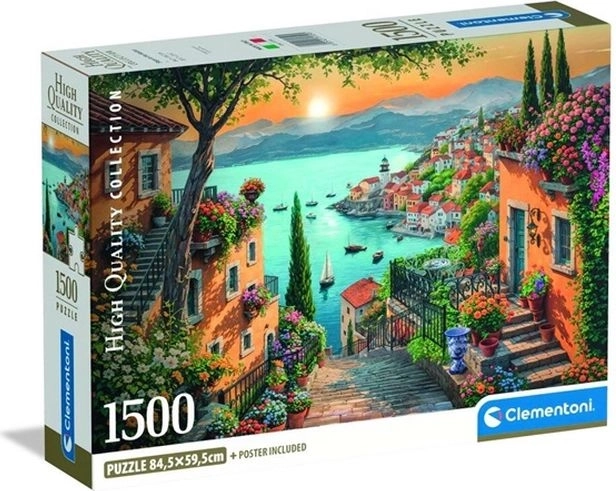 Clementoni puslespil Compact Steps to the Harbor 1500 brikker